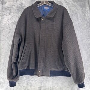 vintage Pendleton Lobo Wool Bomber Jacket Mens XL Plaid thinsulate Made in USA